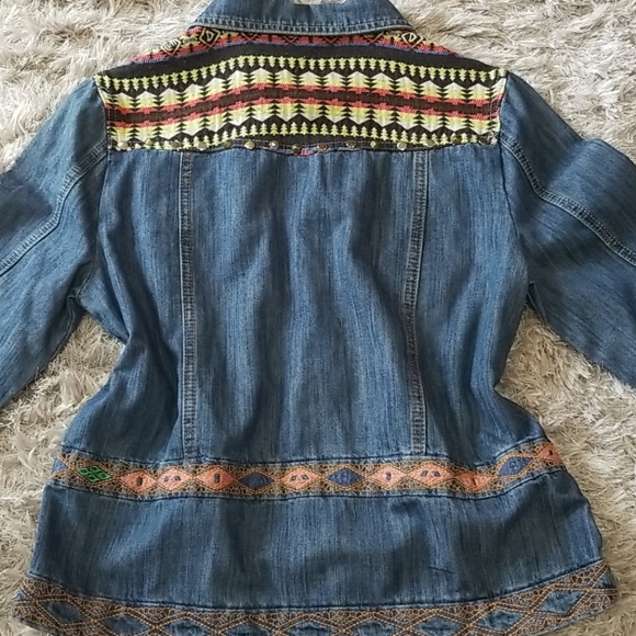 Isabel Hayley embroidered denim jacket size M - Picture 7 of 8